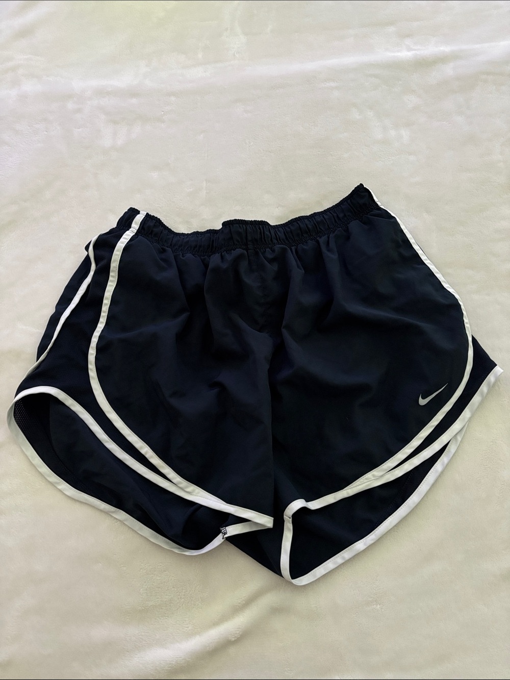Nike Black Women's Athletic Shorts with White Trim